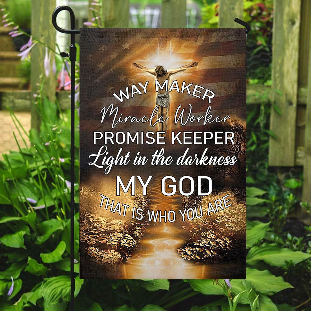 Way Maker Miracle Worker Promise Keeper Flag, Christian&#39;s Flag, Garden Decor, Garden Flag Stand, Christian Flag, Scripture Flag, Garden Banner
