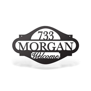 Welcome Address Metal Sign, Cut Metal Sign, Metal House Sign, Wall Metal Sign, Home Decor Sign, Anniversary Gift, Wall Decoration Art