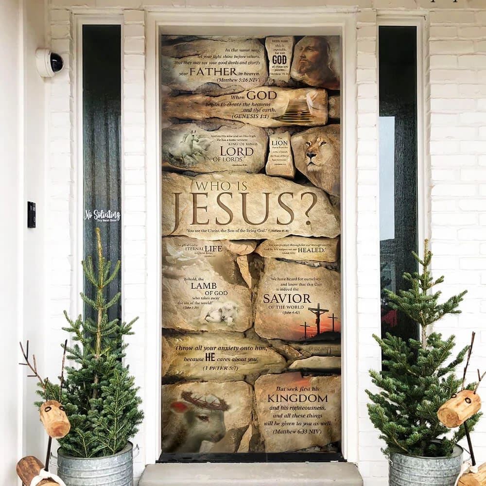 Who Is Jesus Door Cover, Christian Door Decor, Door Christian Church, Christian Door Plaques
