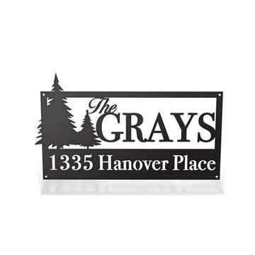 Wilderness Address Metal Sign, Cut Metal Sign, Metal House Sign, Wall Metal Sign, Home Decor Sign, Anniversary Gift, Wall Decoration Art