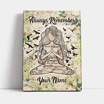 Yoga Always Remember To My Husband Personalized Canvas, Mother&#39;s Day Canvas Art, Gift For Mom, Birthday Gift, Mother&#39;s Day Wall Art
