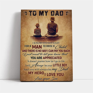 You Are Appreciated Fishing Vertical Canvas, Mother's Day Canvas Art, Gift For Mom, Birthday Gift, Mother's Day Wall Art