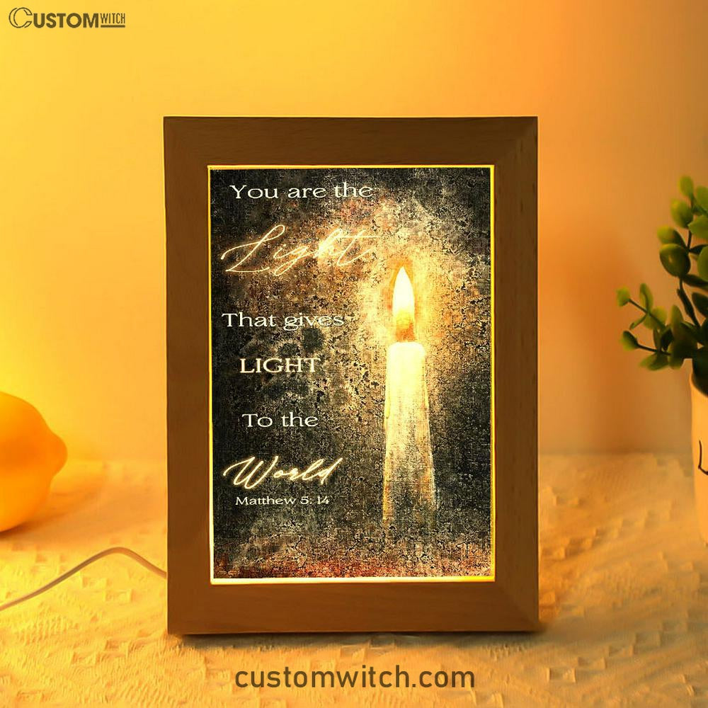 You Are The Light Candle Frame Lamp Art - Christian Art - Inspirational Gift For Christian Women