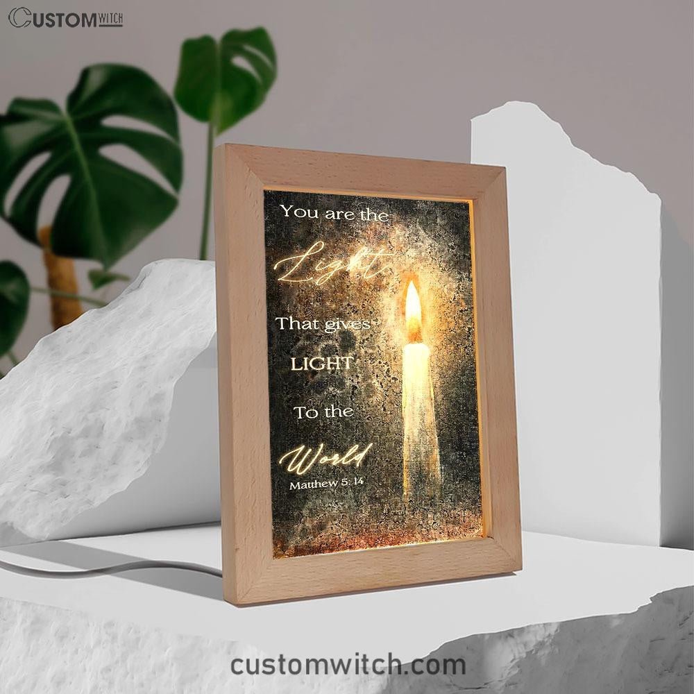 You Are The Light Candle Frame Lamp Art - Christian Art - Inspirational Gift For Christian Women