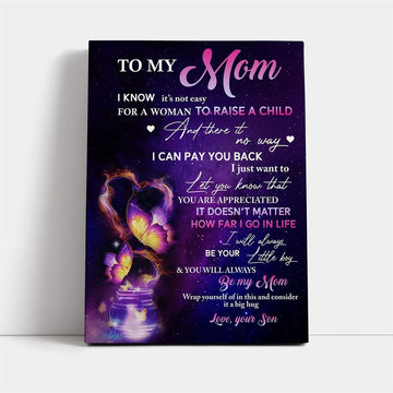 You&#39;Ll Always Be My Mom Canvas, Mother&#39;s Day Canvas Art, Gift For Mom, Birthday Gift, Mother&#39;s Day Wall Art
