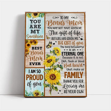 You May Not Have Give Me The Gift Of Life Canvas, Mother's Day Canvas Art, Gift For Mom, Birthday Gift, Mother's Day Wall Art
