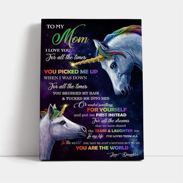 You Picked Me Up When I Was Down Canvas, Mother's Day Canvas Art, Gift For Mom, Birthday Gift, Mother's Day Wall Art