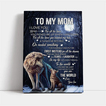 You&#39;Re The World Wall Art Canvas, Mother&#39;s Day Canvas Art, Gift For Mom, Birthday Gift, Mother&#39;s Day Wall Art