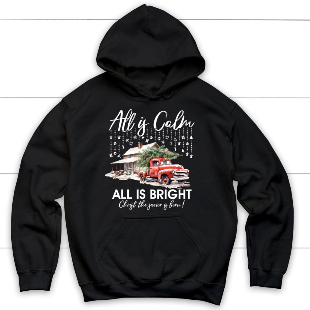 All is Calm All is Bright Christmas Hoodie