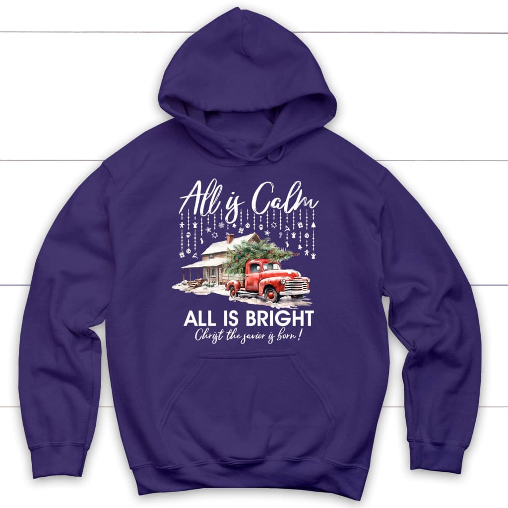 All is Calm All is Bright Christmas Hoodie