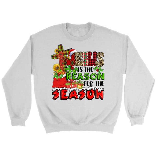 Christian Christmas apparel: Jesus is the reason for the season Christmas sweatshirt