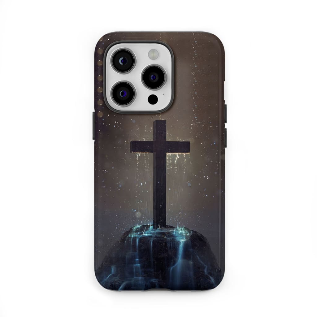 Cross on the hill phone case, Christian phone case
