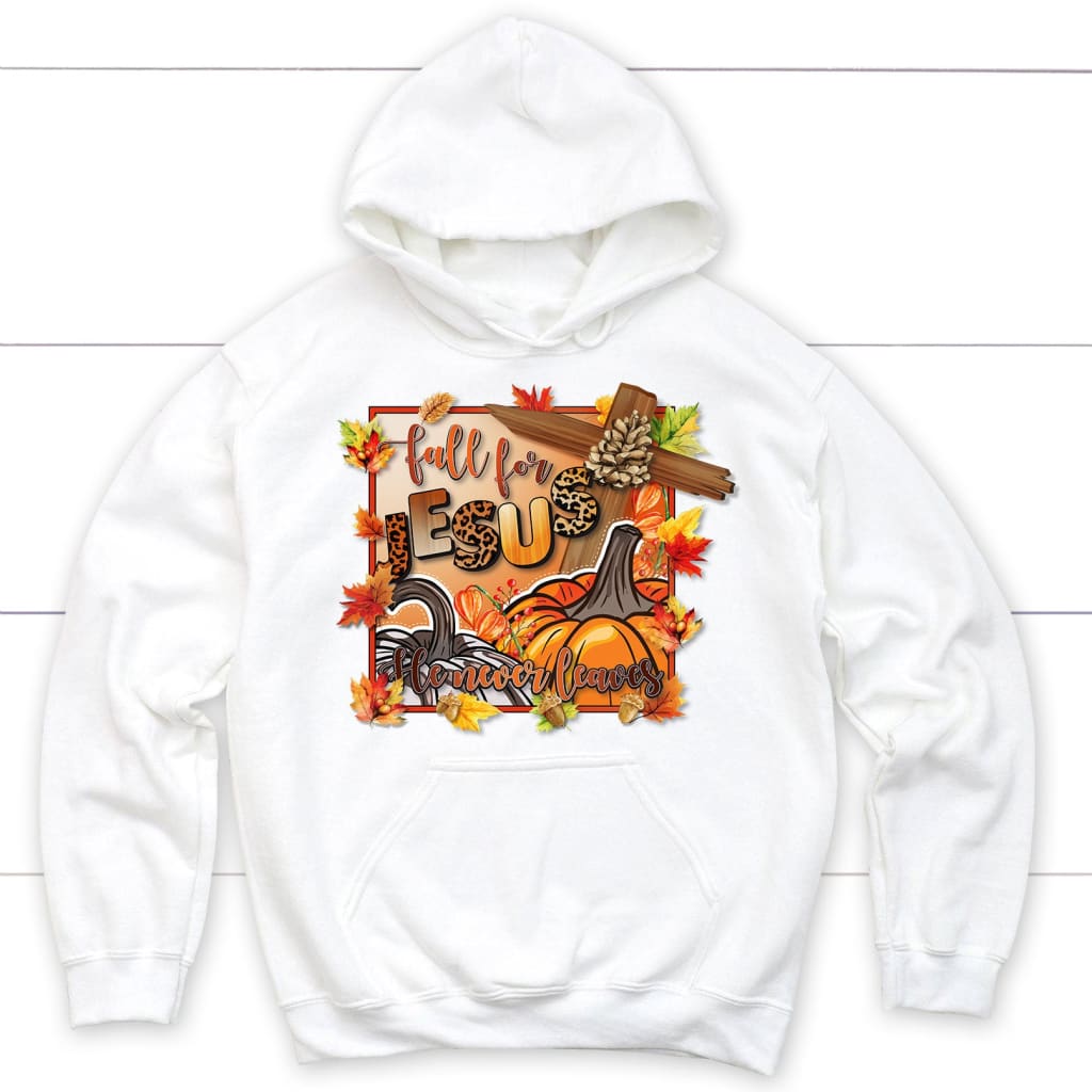 Fall For Jesus Pumpkins Cross Hoodie