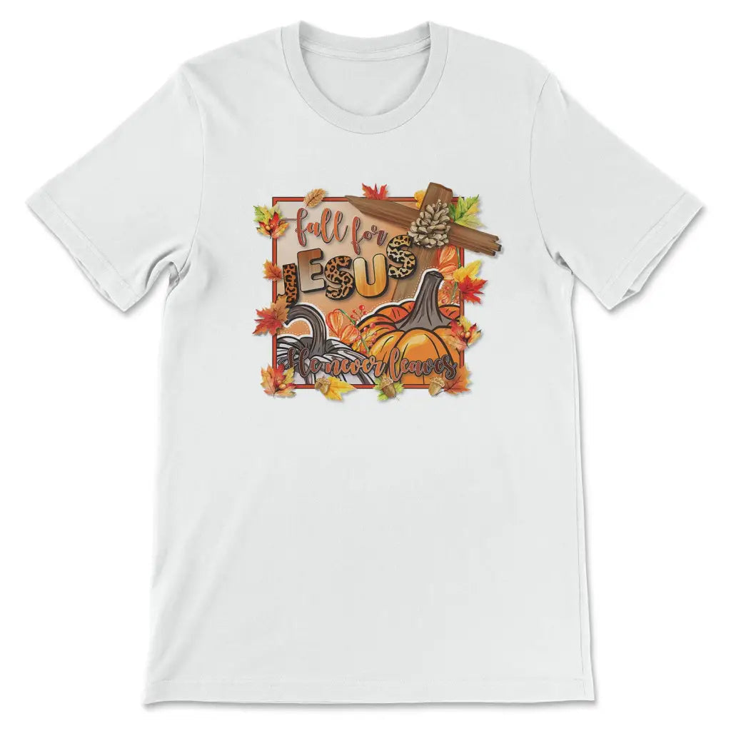 Fall for Jesus Pumpkins Cross T-shirt