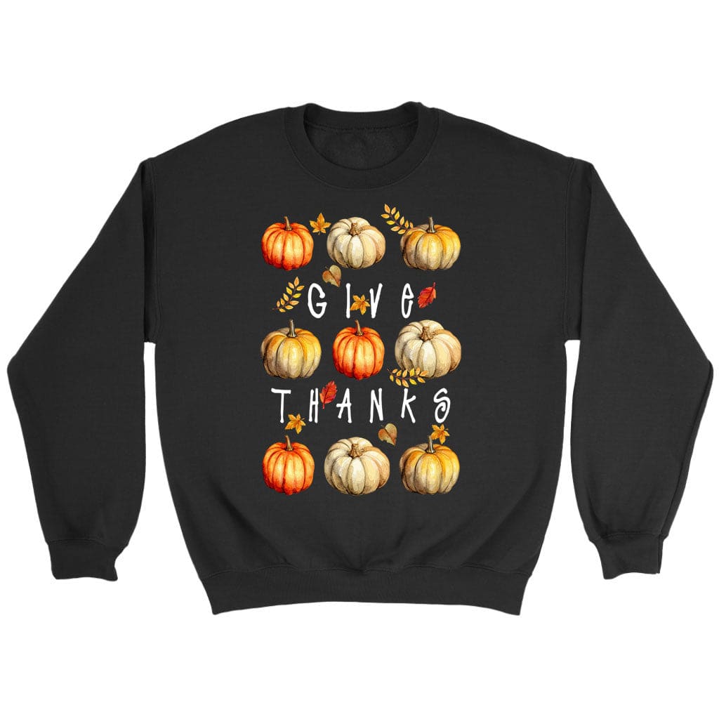 Fall Pumpkin Give Thanks Sweatshirt