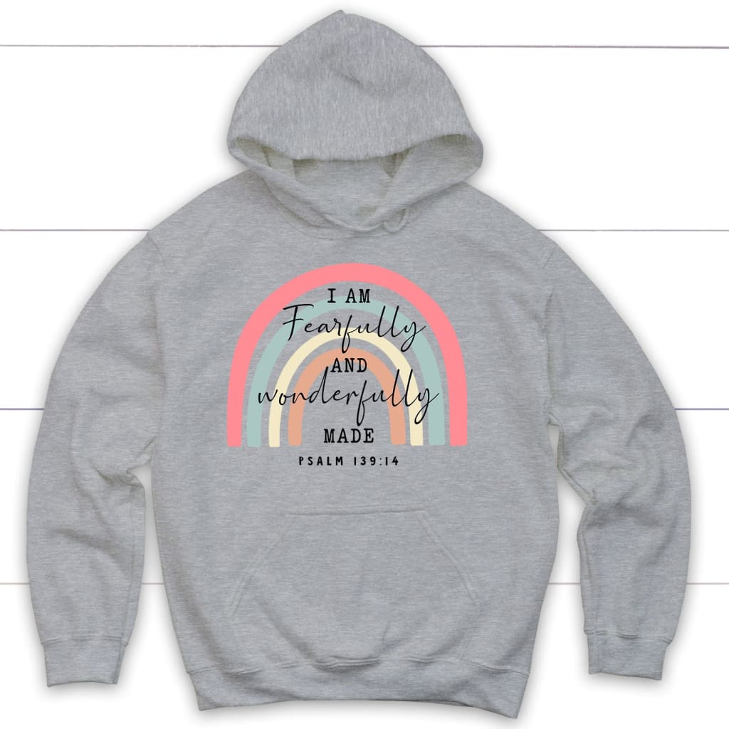 Fearfully And Wonderfully Made Psalm 139:14 Rainbow Hoodie