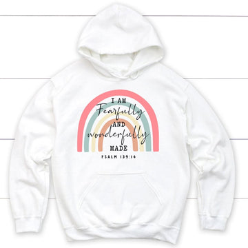 Fearfully And Wonderfully Made Psalm 139:14 Rainbow Hoodie