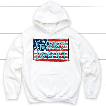 God Bless America Flag Hoodie
