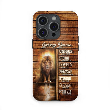God says you are, Lion and Lamb phone case - Christian phone cases