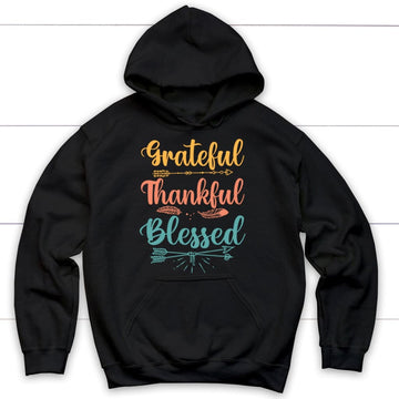 Inspirational 'Grateful Thankful Blessed' Hoodie
