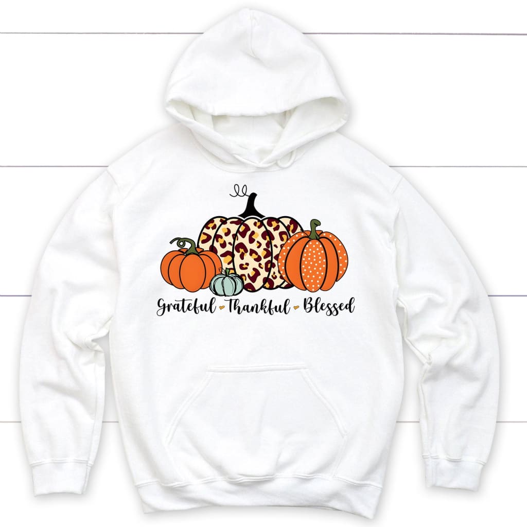 Grateful Thankful Blessed, Pumpkin Fall, Hoodie