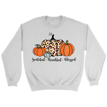 Grateful Thankful Blessed, Pumpkin Fall, Sweatshirt
