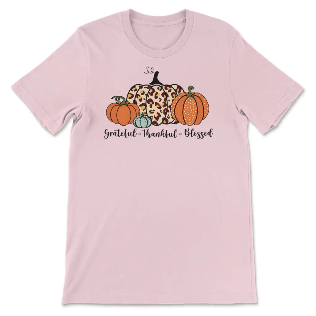 Grateful Thankful Blessed, Pumpkin Fall, T-shirt