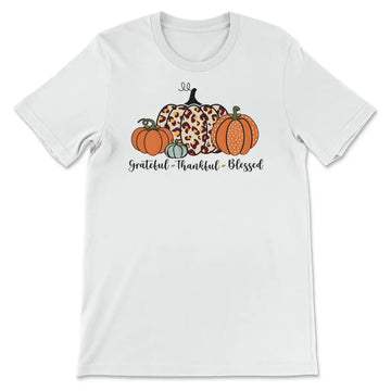 Grateful Thankful Blessed, Pumpkin Fall, T-shirt