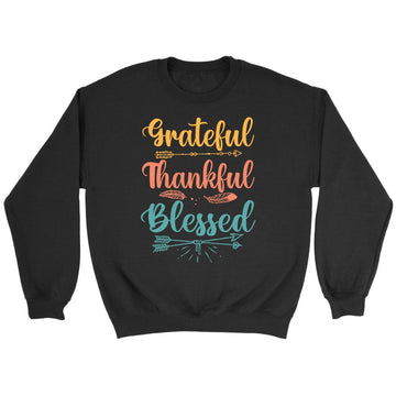 Inspirational 'Grateful Thankful Blessed' Sweatshirt