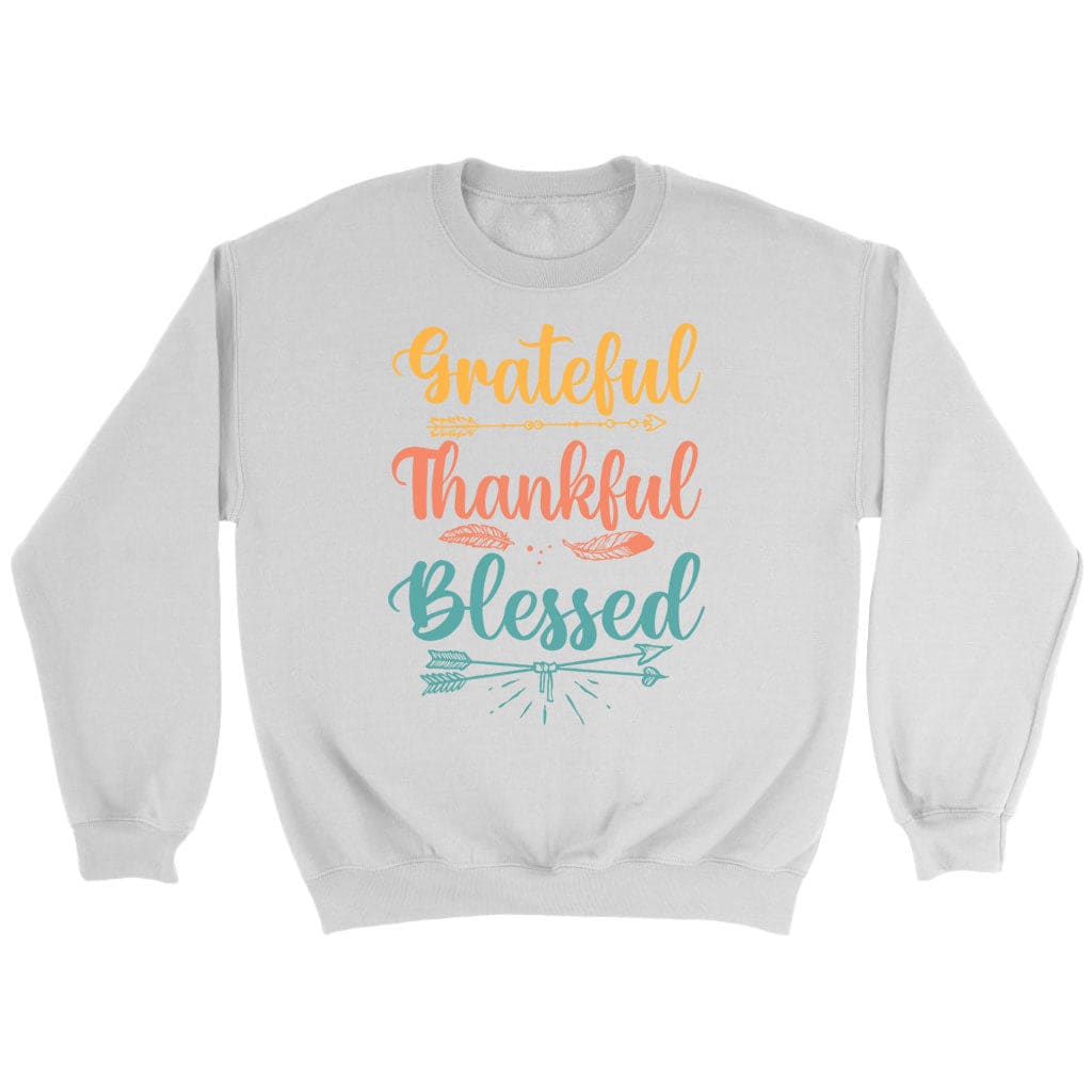 Inspirational 'Grateful Thankful Blessed' Sweatshirt