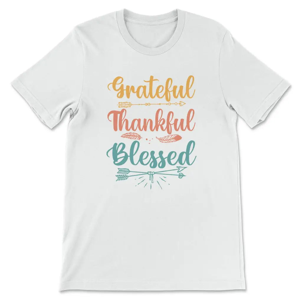 Inspirational 'Grateful Thankful Blessed' T-shirt