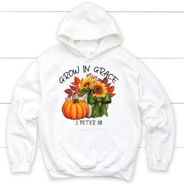 Grow In Grace 2 Peter 3:18, Pumpkin Sunflower, Hoodie