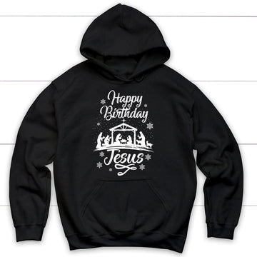 Happy Birthday Jesus, Christmas Nativity Scene, Hoodie