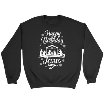 Happy Birthday Jesus, Christmas Nativity Scene, Sweatshirt