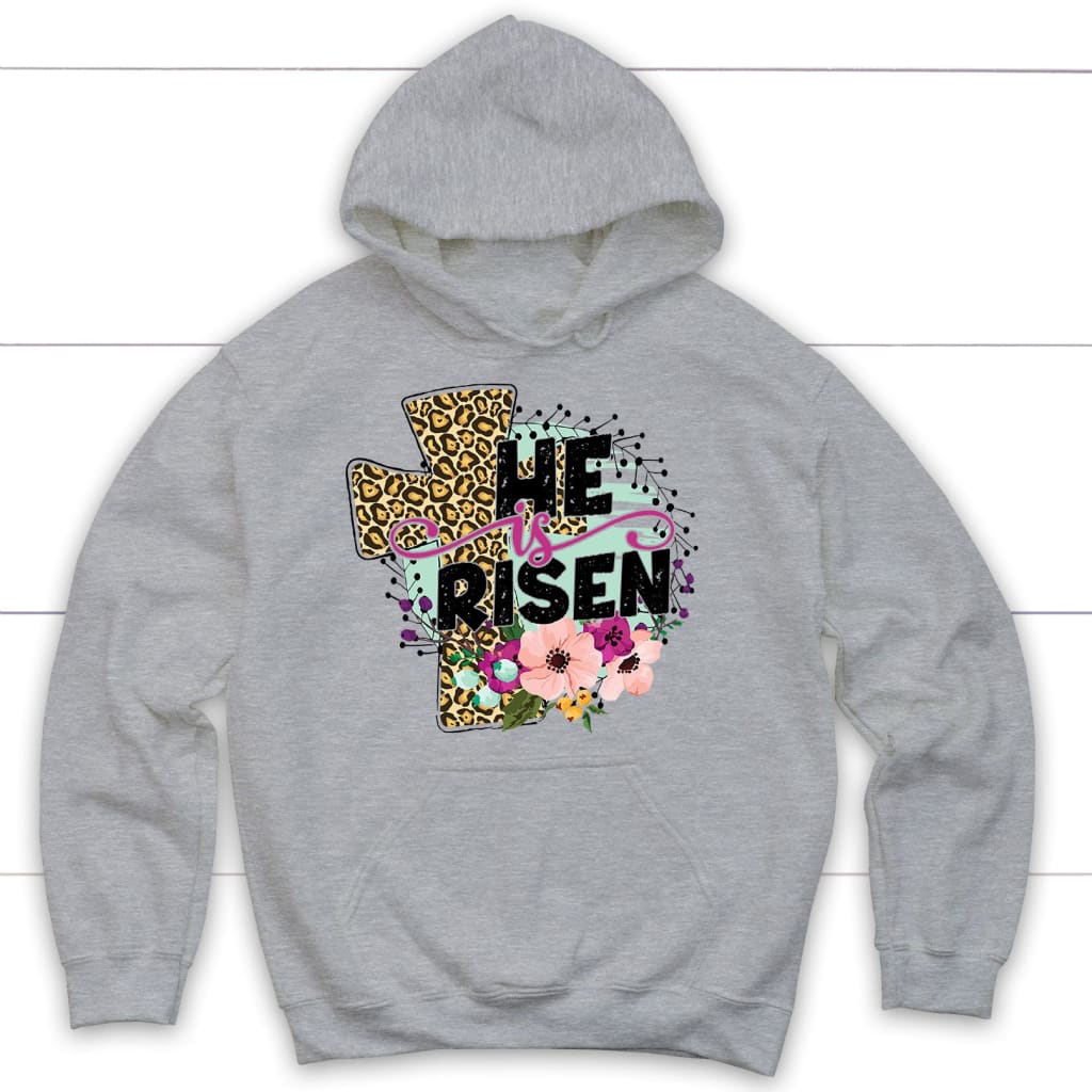 He Is Risen, Leopard Cross, Hoodie