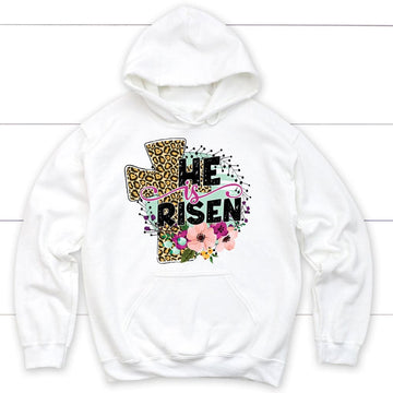 He Is Risen, Leopard Cross, Hoodie