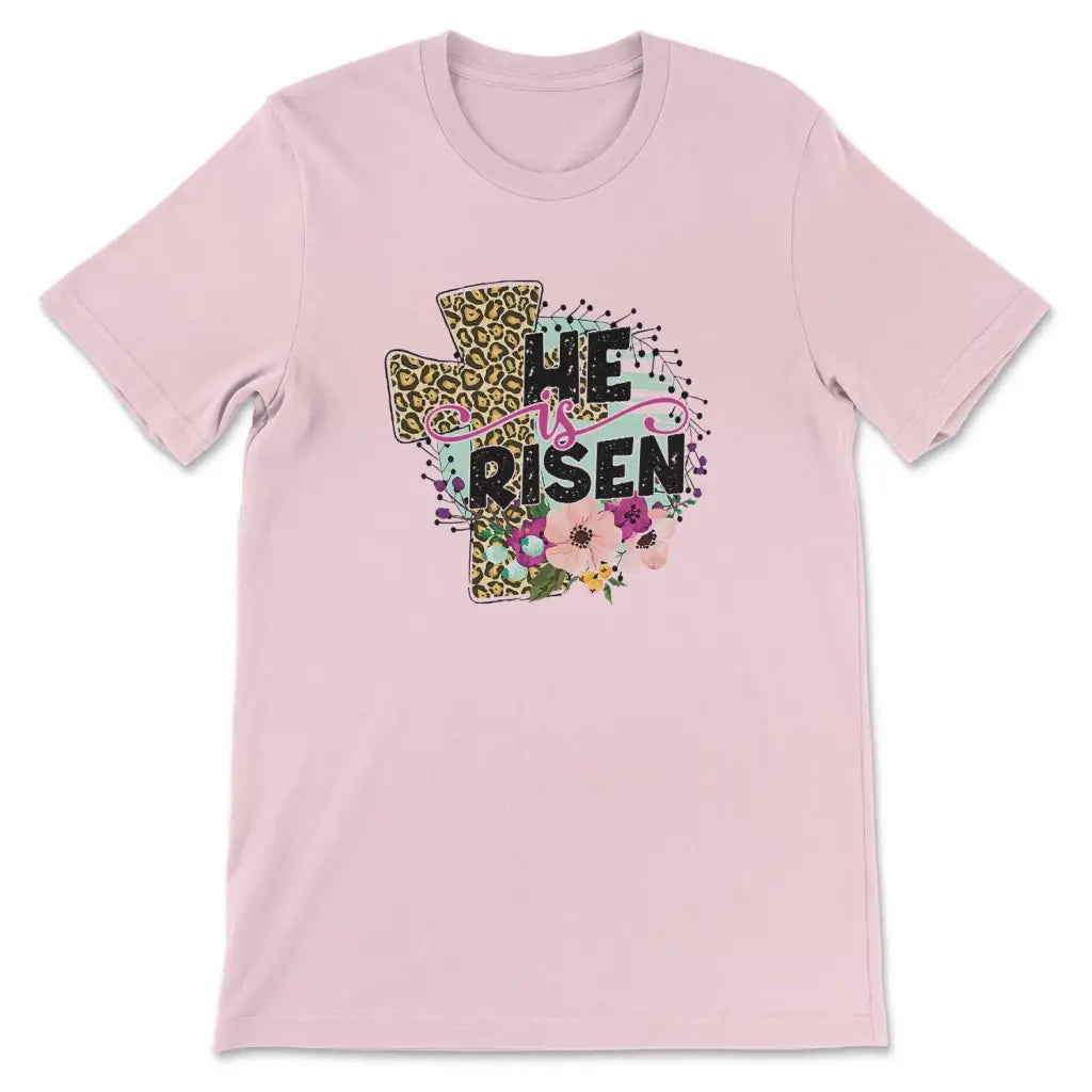 He Is Risen, Leopard Cross, T-shirt