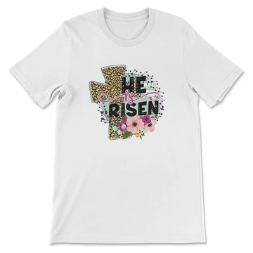 He Is Risen, Leopard Cross, T-shirt