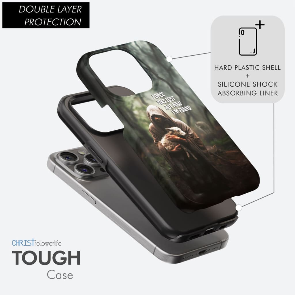 I Once Was Lost but Now I'm Found, Jesus and Lost Sheep, Phone Case