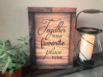 Together is our Favorite Place Canvas Wall Art