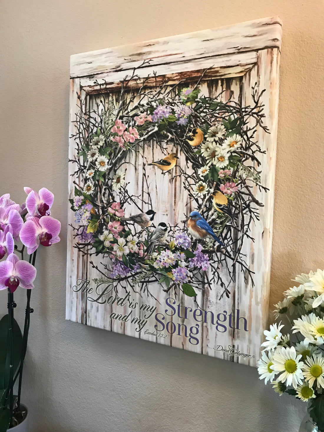 Spring Wreath Canvas Wall Art
