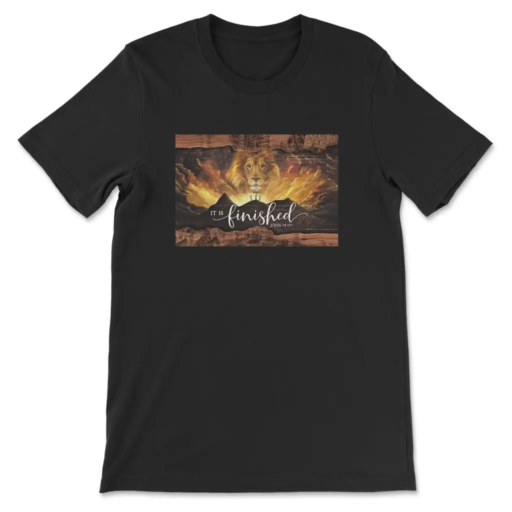 It Is Finished, John 19:30 Jesus Lion, Easter T-shirt