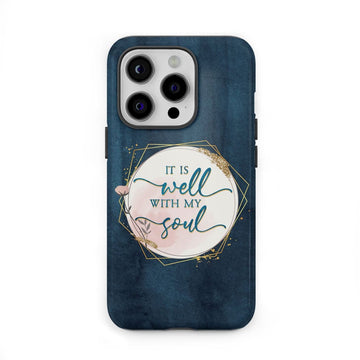 It is well with my soul Christian hymn lyrics phone case