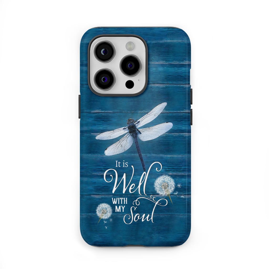 It Is Well With My Soul, Dragonfly, Christian Phone Case