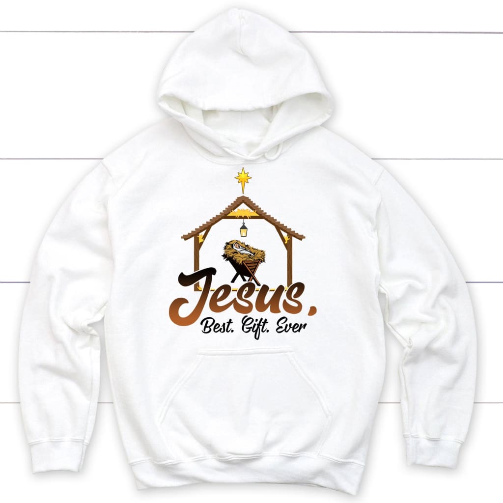 Jesus Best Gift Ever, Baby Jesus In A Manger, Christmas Hoodie