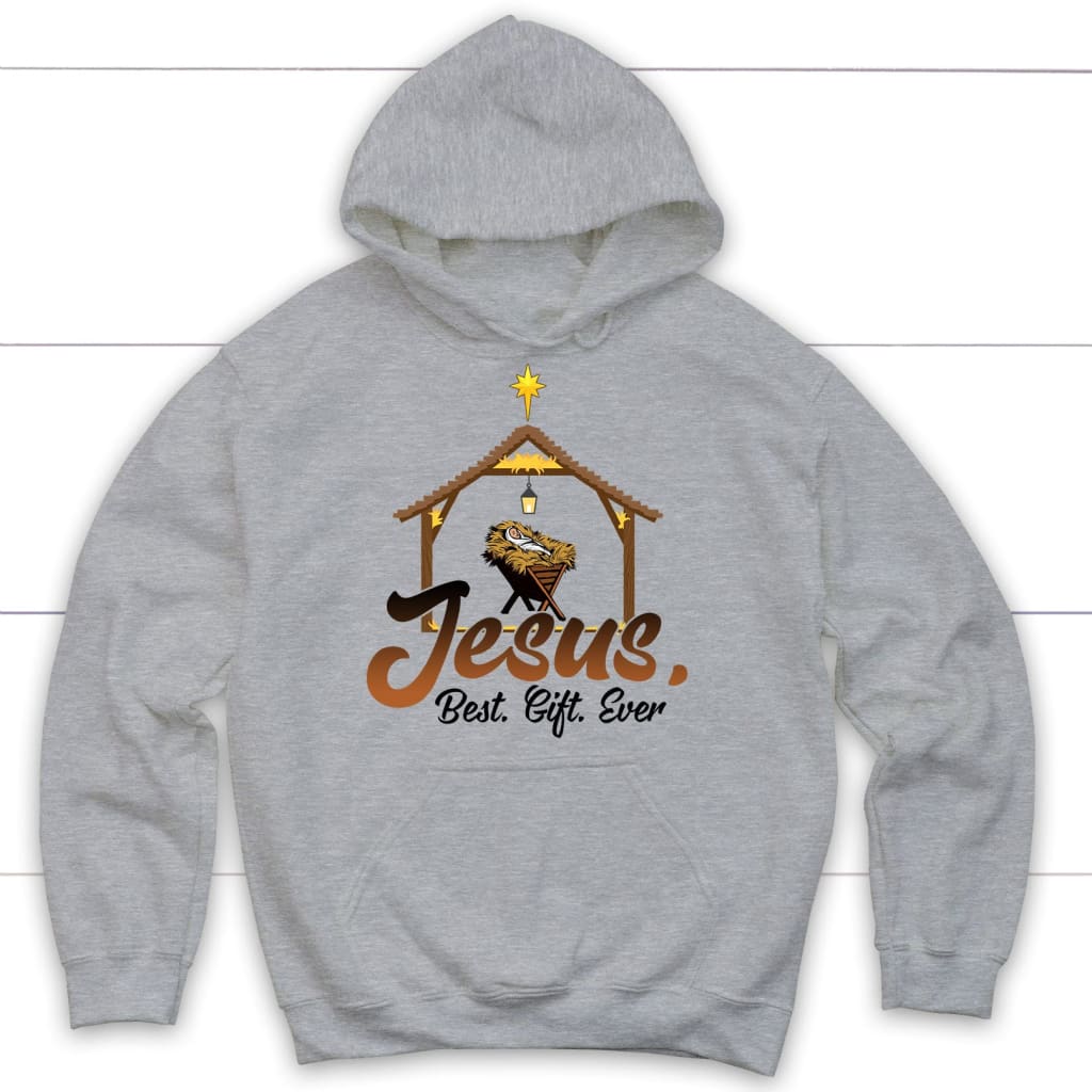 Jesus Best Gift Ever, Baby Jesus In A Manger, Christmas Hoodie