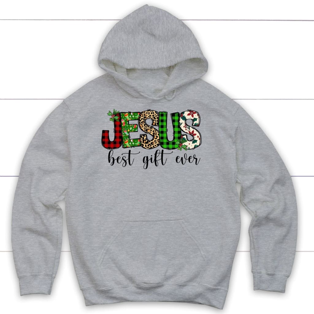 Jesus best gift ever Buffalo plaid leopard hoodie