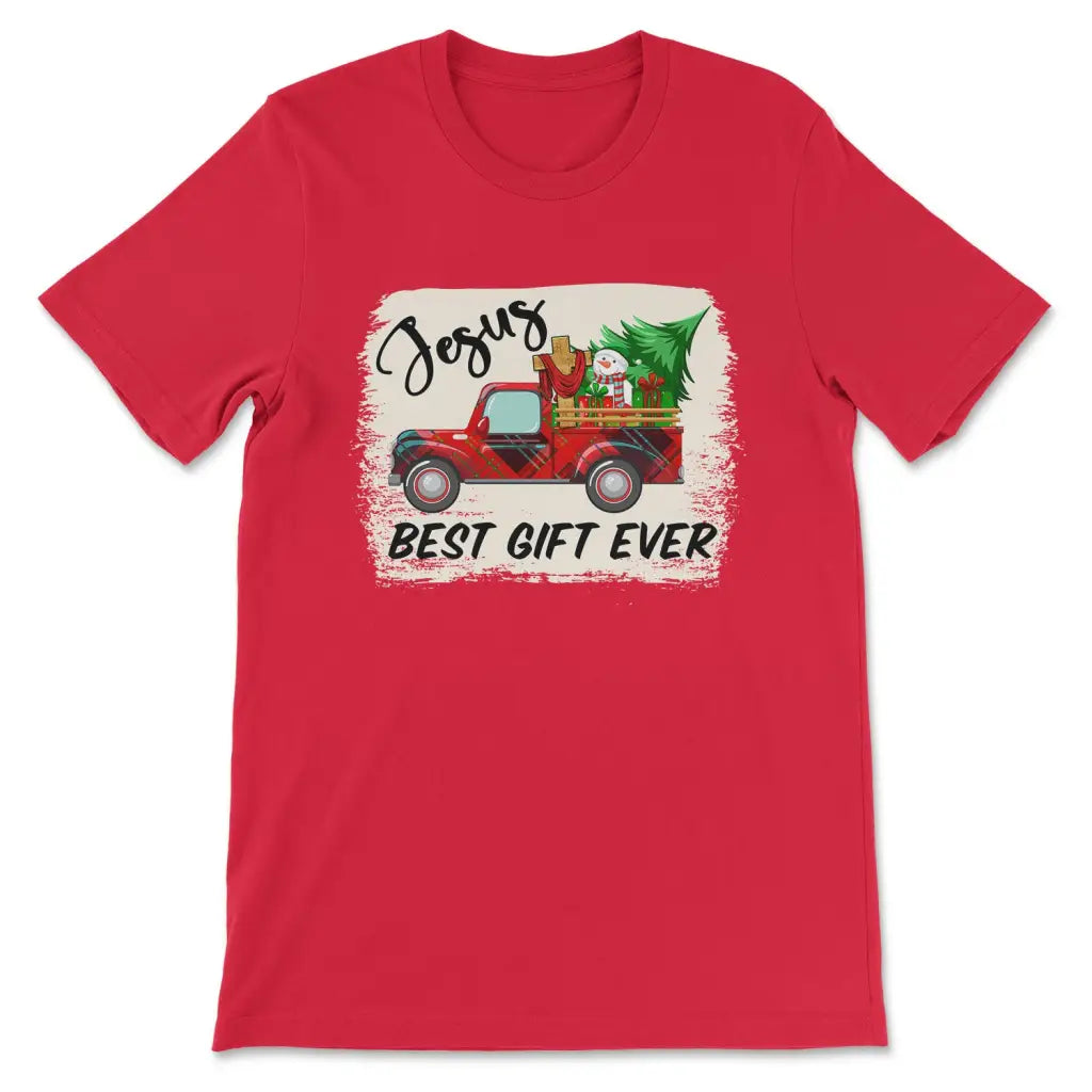 Jesus best gift ever Red truck Christmas t-shirt