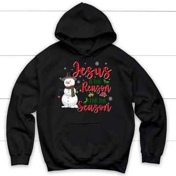 Jesus is the reason for the season Snowman Christmas hoodie