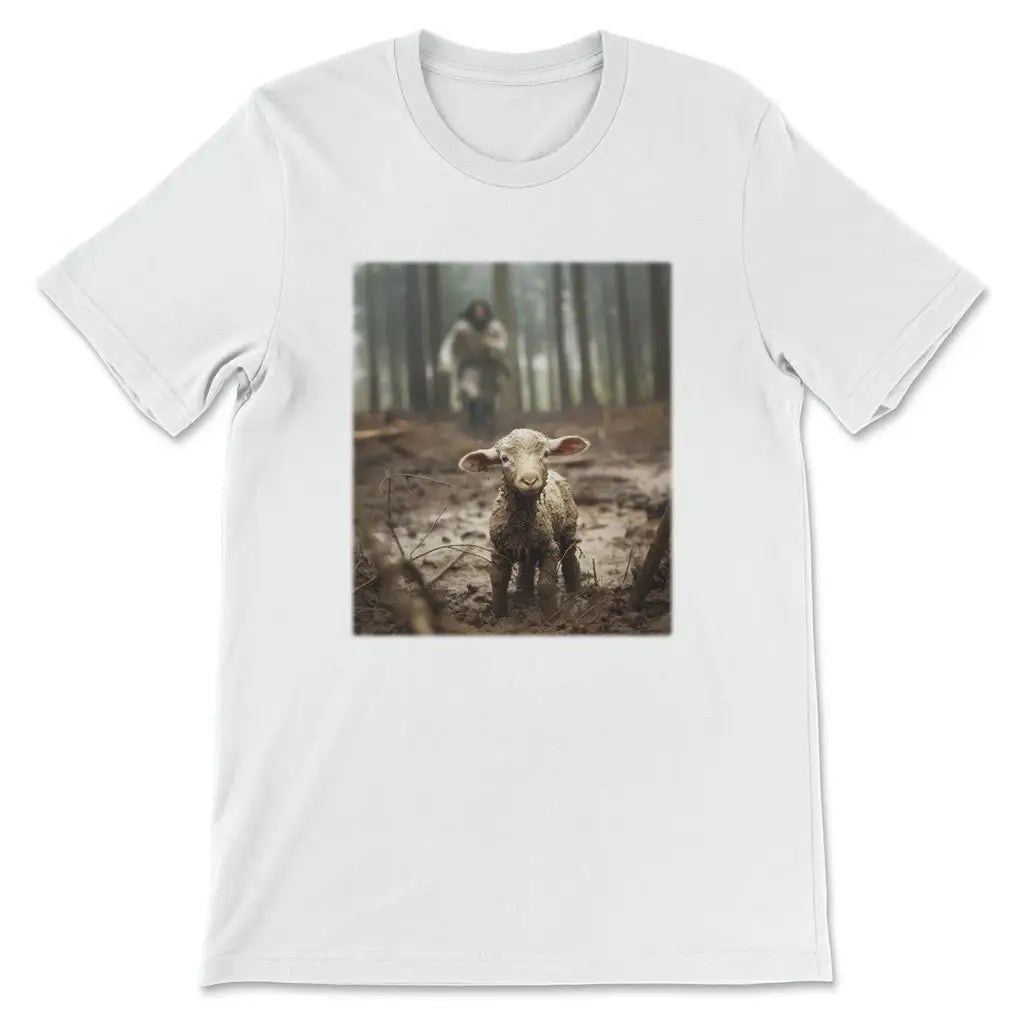 Jesus Lamb Of God, Jesus Running After Lamb, Christian T-shirt